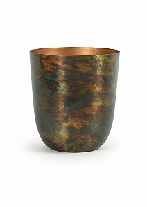 Cachepot Vaso Mayk Sky Burn 12x13 - Metal - TS Brasil