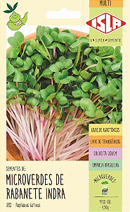 Sementes de Microverdes de Rabanete Indra/Rosado - 4,5g - Isla Multi