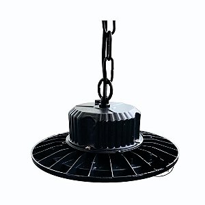 High Bay UFO 200W Linha Iron Pro Industrial 130lms/W Alto Fluxo