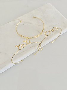 Bracelete nome personalizado em semijoia