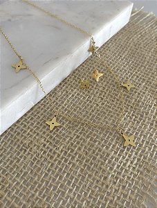 Conjunto flor em Aço 316L Premium