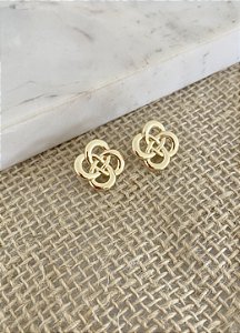 Brinco elo dourado BIJU PREMIUM