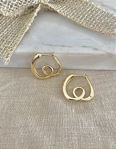 Brinco elos dourado BIJU PREMIUM