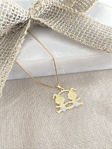 Pingente duas filhas ou dois filhos em semijoias