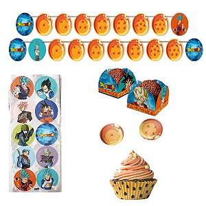 Display Adesivo Dragon Ball Goku Loiro Decoração Totem Placa - Sanja Festas