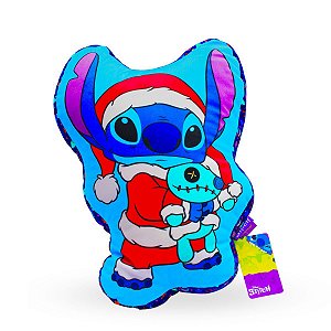 Almofada Veludo 3D Stitch Natal - Happy Christmas ®Disney