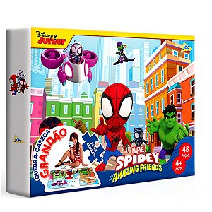 Quebra-cabeça Infantil Grandão Spidey and his  Amazing Friends™ 48 peças - Marvel®