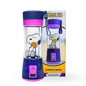 Garrafa Mixer Liquidificador S/Fio 300ml Snoopy Bloom - Peanuts™