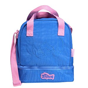 Lancheira Térmica Dupla Crinkle Azul Stitch™  –  ©Disney