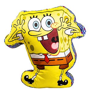 Almofada Veludo 3D Bob Esponja™ Careta -  Nickelodeon