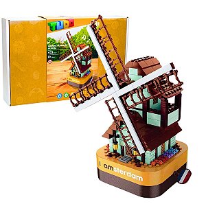 Blocos De Montar Moinho Holandês Musical Unique - 425pcs - TUDO FAN FUN