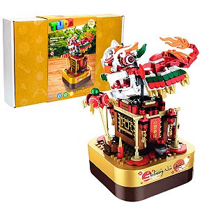 Blocos De Montar Dragão Chinês Musical Unique - 480pcs - TUDO FAN FUN