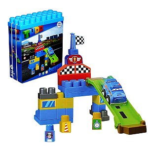 Blocos De Montar Super Corrida Basis Junior - 30pcs - TUDO FAN FUN