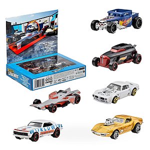 Hot Wheels Legends Pack com 6 Veículos 1:64 Colecionáveis