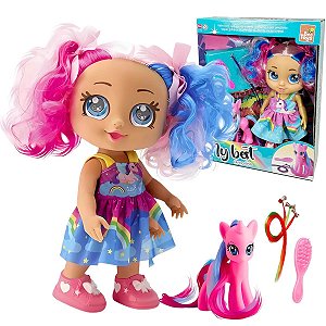 Boneca My Best Unicórnio Arco-Íris com Acessórios Bee Toys