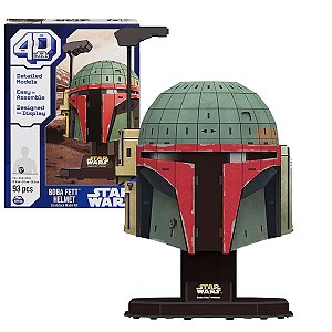 Quebra-cabeça 4D Build - Boba Fett Helmet- Star Wars - 93pcs  - Sunny