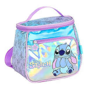 Lancheira Metalizada Azul Stitch  - Disney