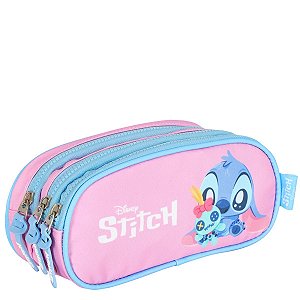 Estojo Triplo  Baby Stitch Rosa - Disney