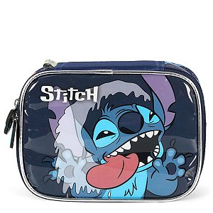 Estojo Box 100 Pens Divertido Azul Stitch - Disney