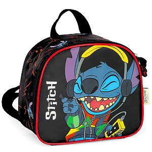 Lancheira Divertido Preto Stitch - Disney
