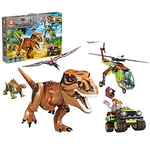 Blocos de Montar Captura T-REX 319 Peças - Dinosaurs Alive