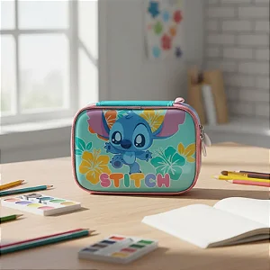 Estojo Box Escolar 100 Pens - Stitch Aloha Turquesa EI42404 - UP4YOU