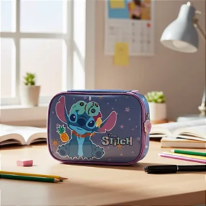 Estojo Box Escolar 100 Pens Stitch Aloha Violeta EI42404 - UP4YOU