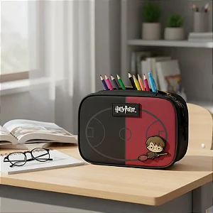 Estojo Box Escolar 100 Pens Harry Potter Quadribol Luxcel