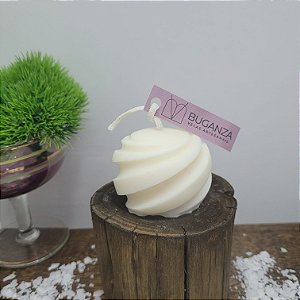 Vela Espiral Média Decorativa 60g Cereja e Avelã