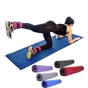 Tapete Colchonete EVA Funcional Preto para Yoga Fitness Pilates e Reabilitação