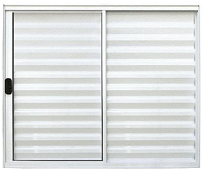 JANELA VENEZIANA 3 FOLHAS (1 FIXA) SEM GRADE ALUMÍNIO BRANCO - LINHA RESISTENCE