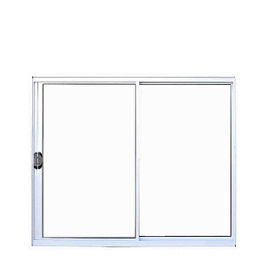 JANELA DE CORRER 2 FOLHAS (1 FIXA) SEM GRADE ALUMÍNIO BRANCO - LINHA RESISTENCE