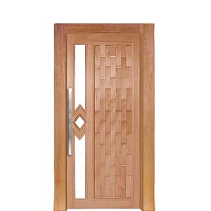 PORTA PIVOTANTE COURO P/ VIDRO MISTA MONTADA NO BATENTE DE 14 CM MISTO