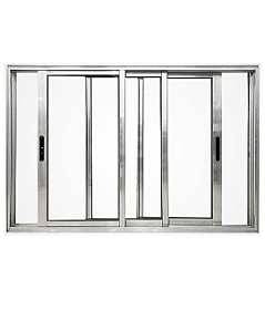 JANELA ALUMÍNIO VITRÔ BRILHANTE 3 PLANOS 3 MÓVEIS S/ GRADE - LINHA 25 PREMIUM