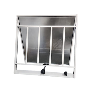 JANELA MAXIM-AR 1 SEÇÃO ALUMÍNIO BRANCO C/ GRADE - LINHA RESISTENTE