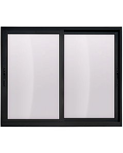 JANELA VITRO 2 FLS MÓVEIS ALUMÍNIO PRETO S/ GRADE - LINHA 25 PREMIUM
