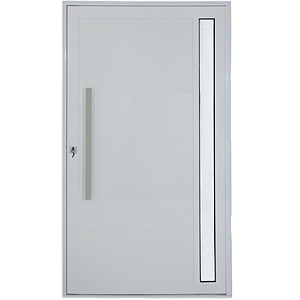 PORTA LAMBRIL PIVOTANTE ALUMÍNIO BRANCO C/ PUXADOR E VISOR