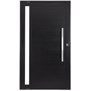 PORTA LAMBRIL PIVOTANTE ALUMÍNIO PRETO C/ PUXADOR E VISOR