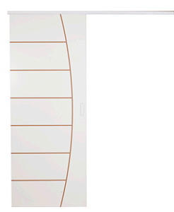 KIT PORTA DE CORRER SUSPENSA FRISADA PRIMER C/ FECHAMENTO INTERNO A.AVIÃO