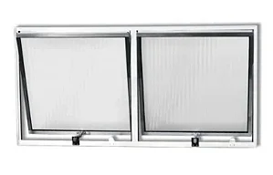 DUPLICADO - JANELA MAXIM-AR 2 SEÇÕES VIDRO MINI BOREAL ALUMÍNIO BRANCO - LINHA RESISTENCE