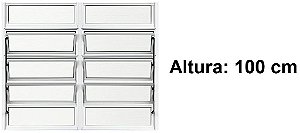 DUPLICADO - JANELA BASCULANTE 2 SEÇÕES VIDRO MINI BOREAL ALUMÍNIO BRANCO - LINHA RESISTENCE