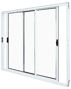 DUPLICADO - JANELA DE CORRER 2 FOLHAS MOVEIS ALUMÍNIO BRANCO SEM GRADE - LINHA RESISTENCE