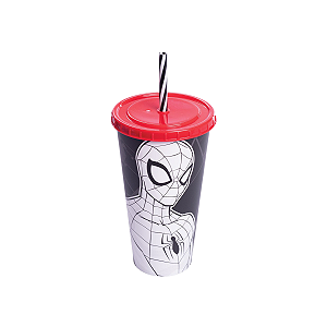 Copo Refri Super Heróis de Colorir 700 ml