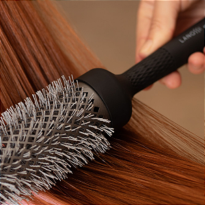 Escova de Cabelo Modeladora Alisadora Térmica Mista Lanossi