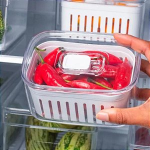 Organizador com Cesto Clear Fresh 650ml  Frutinhas Legumes