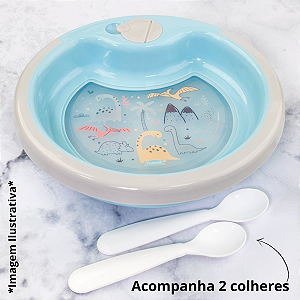 Kit Alimentação Prato Térmico + Canequinha 330Ml Com Alça Infantil Plasútil