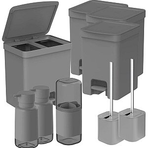 Conjunto De Banheiro Completo 9 Peças Organização Lavabo