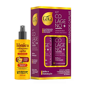 Kit Shampoo Condicionador Colágeno Tônico Milagroso Capilar