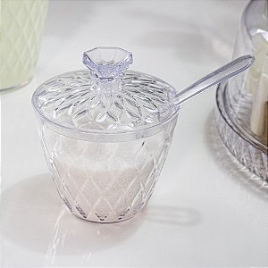 Açucareiro Meleira C/ Colher Glamour 330ml - Plasútil