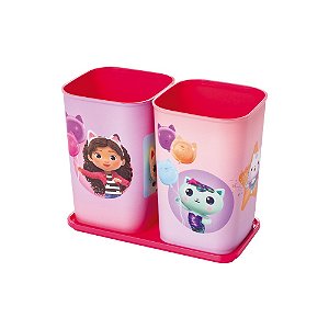 Porta Canetas Infantil Casa Mágica Da Gabby 3 peças